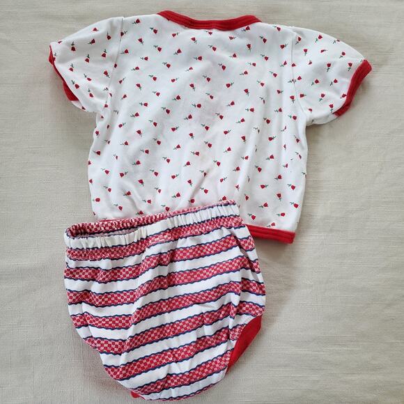 Vintage Floral Matching Set 6-9 months - Picture 5 of 6